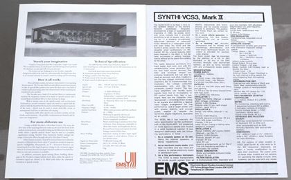 Ems-Vocoder 2000 & VCS3 Mk II leaflets